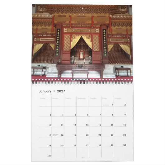 Taiwan-Kalender Kalender (Jan 2027)