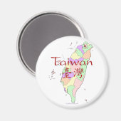Taiwan-Karte Magnet (Vorderseite/Rückseite)