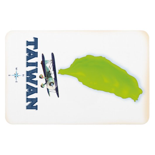 Taiwan-Karte Magnet (Horizontal)