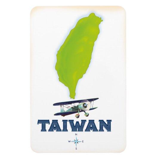 Taiwan-Karte Magnet (Vertikal)