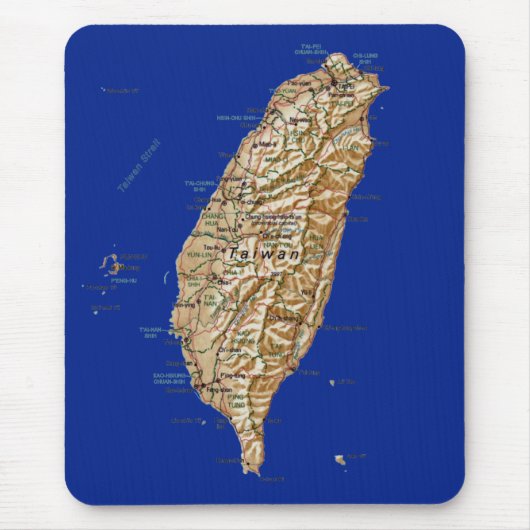 Taiwan-Karte Mousepad (Vorne)