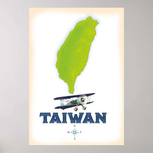 Taiwan-Karte Poster (Vorne)