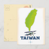 Taiwan-Karte Postkarte (Vorne/Hinten)