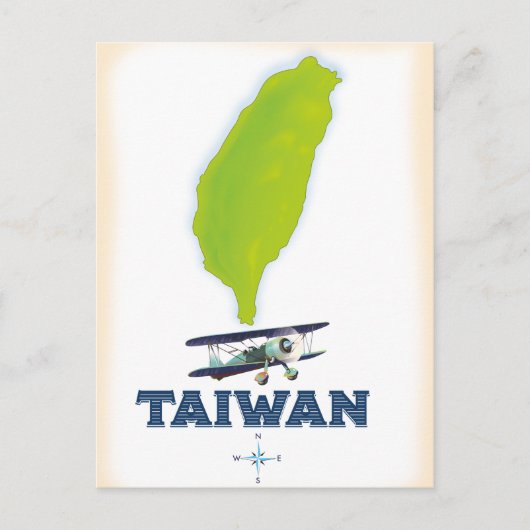 Taiwan-Karte Postkarte (Vorderseite)