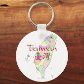 Taiwan-Karte Schlüsselanhänger (Vorderseite)