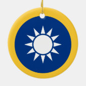 TAIWAN* kundenspezifische Weihnachtsverzierung Keramik Ornament (Hinten)