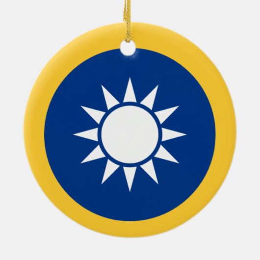 TAIWAN* kundenspezifische Weihnachtsverzierung Keramik Ornament (Hinten)