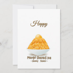 Taiwan Mango-Eis Taiwan Sommerdessert Karte