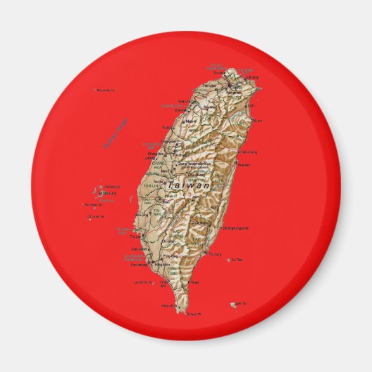 Taiwan Map Magnet (Vorne)
