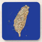 Taiwan Map Untersetzer (Vorderseite)