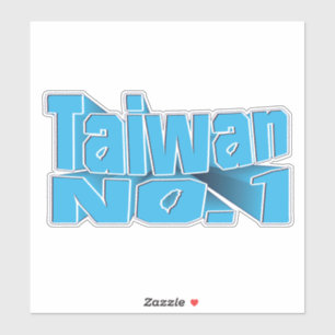 taiwan-no-1_BLUE_ Team taiwan Aufkleber