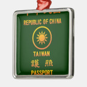 Taiwan Passport Ornament Aus Metall (Links)