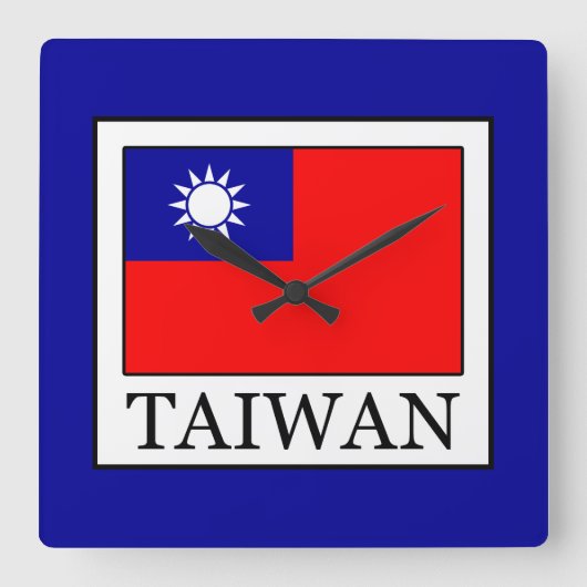 Taiwan Quadratische Wanduhr (Vorderseite)