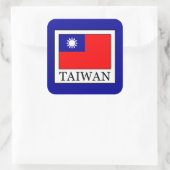 Taiwan Quadratischer Aufkleber (Tasche)