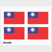 Taiwan Rechteckiger Aufkleber (Blatt)