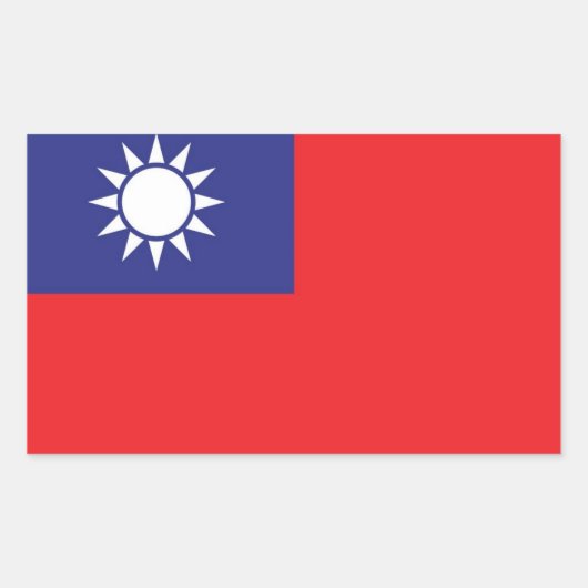 Taiwan Rechteckiger Aufkleber (Vorderseite)
