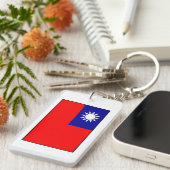 Taiwan-/Republik- Chinaflagge Schlüsselanhänger (Vorderseite rechts)