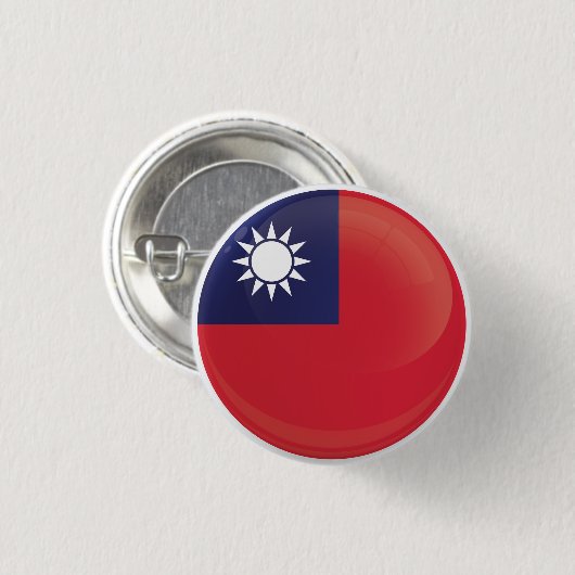 Taiwan-Round-Icon-Flagge Button (Vorne & Hinten)