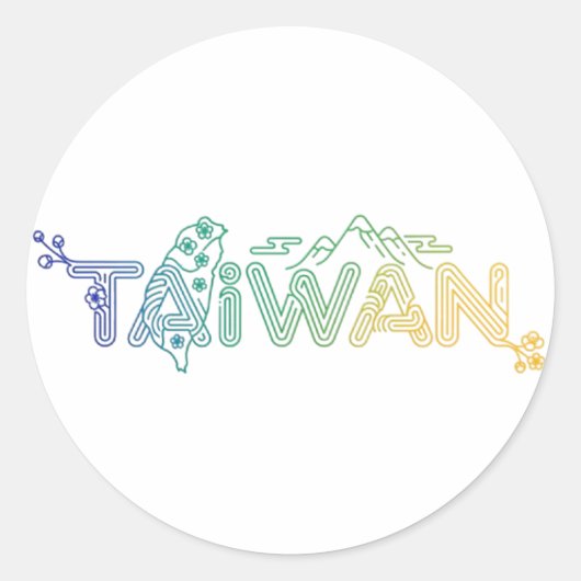 TAIWAN RUNDER AUFKLEBER (Vorderseite)