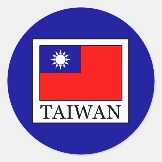 Taiwan Runder Aufkleber (Vorderseite)