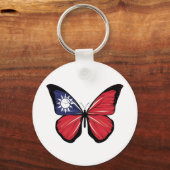 Taiwan-Schmetterlingsflagge Schlüsselanhänger (Vorderseite)