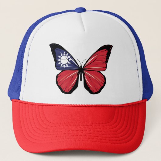 Taiwan-Schmetterlingsflagge Truckerkappe (Vorderseite)