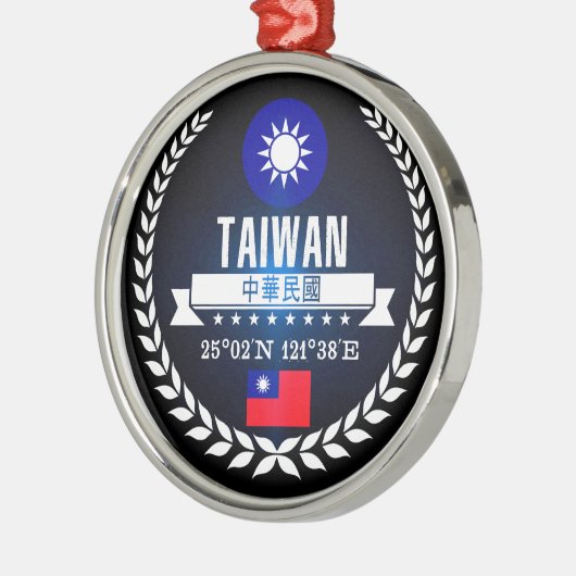 Taiwan Silbernes Ornament (Links)