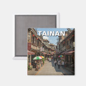 Taiwan Tainan Street Travel Magnet (Vorderseite/Rückseite)