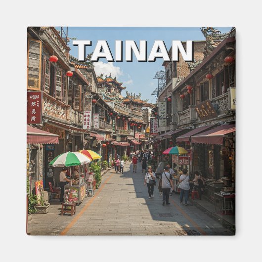 Taiwan Tainan Street Travel Magnet (Vorne)