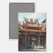 Taiwan Tainan Temple Travel Magnet (Vorderseite/Rückseite)