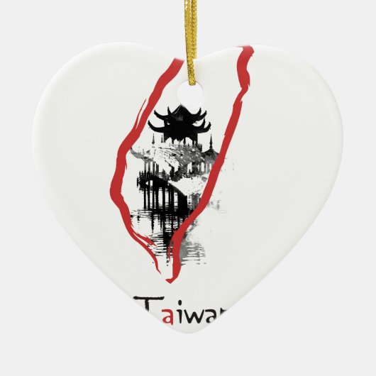 Taiwan, Taipeh Keramik Ornament (Vorne)