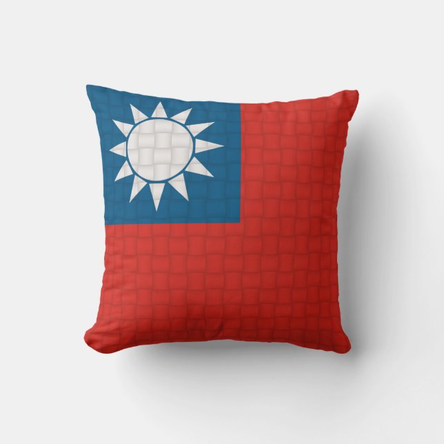 Taiwan-Taiwaneseflagge Kissen (Vorderseite)