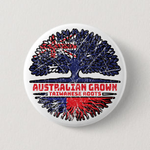 Taiwan Taiwanesisch Australier Australien Baum Wur Button