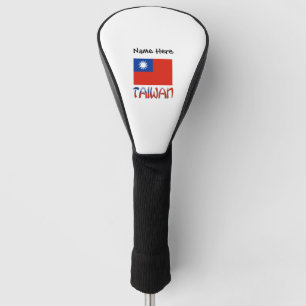 Taiwan Taiwanesisch Flagge Schwarz Personalisierun Golf Headcover