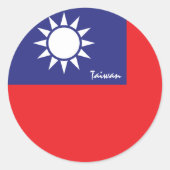 Taiwan & taiwanesische Fahnen-Patrioten, Urlaub /  Runder Aufkleber (Vorderseite)
