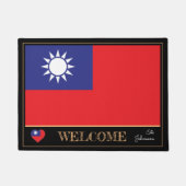 Taiwan & Taiwanesische Flagge Haus Matten/Sport Wi Fußmatte (Vorderseite)