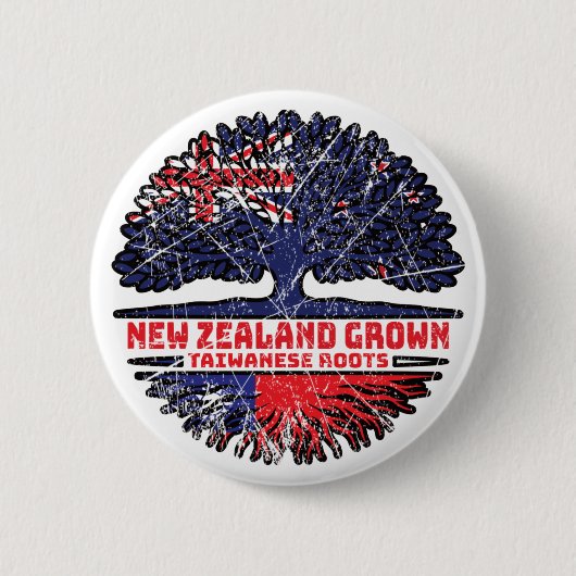Taiwan Taiwanesische Neuseeländer Neuseeland Tree Button (Vorderseite)