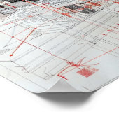 Taiwan Taoist Temple Char Art Poster"Beschreibung: Poster (Ecke)