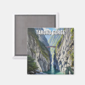 Taiwan Taroko Gorge Travel Magnet (Vorderseite/Rückseite)