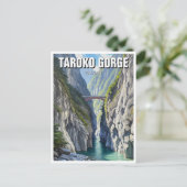 Taiwan Taroko Gorge Travel Postkarte (Stehend Vorderseite)