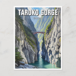 Taiwan Taroko Gorge Travel Postkarte