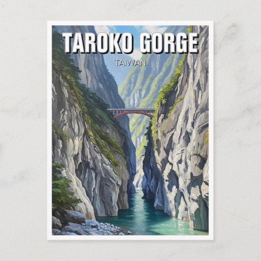 Taiwan Taroko Gorge Travel Postkarte (Vorderseite)