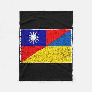Taiwan Ukraine-Flagge Taiwanesisch Ukrainische Unt Fleecedecke