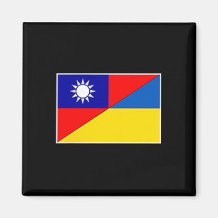 Taiwan Ukraine-Flagge Taiwanesisch Ukrainische Unt Magnet