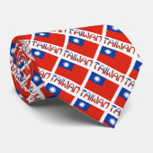 Taiwan und die taiwanesische Flagge mit Ihrem Name Krawatte (Gerollt)