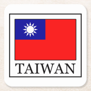 Taiwan-Untersetzer Rechteckiger Pappuntersetzer