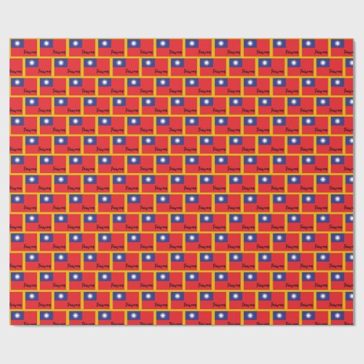 Taiwan Wrapping Paper, taiwanesische Flagge patrio Geschenkpapier (Flach)