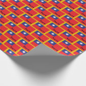 Taiwan Wrapping Paper, taiwanesische Flagge patrio Geschenkpapier (Ecke)