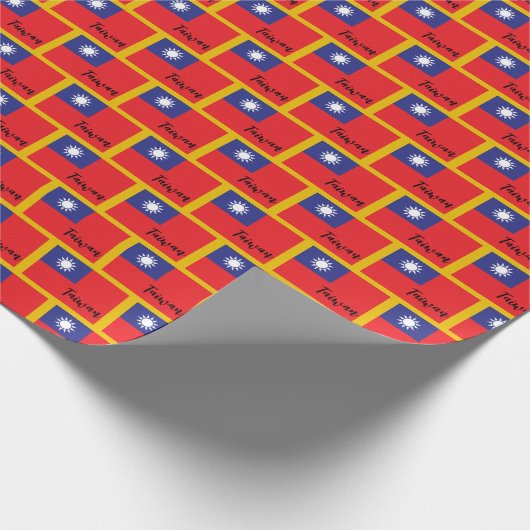 Taiwan Wrapping Paper, taiwanesische Flagge patrio Geschenkpapier (Ecke)
