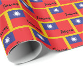 Taiwan Wrapping Paper, taiwanesische Flagge patrio Geschenkpapier (Rolleneckpunkt)